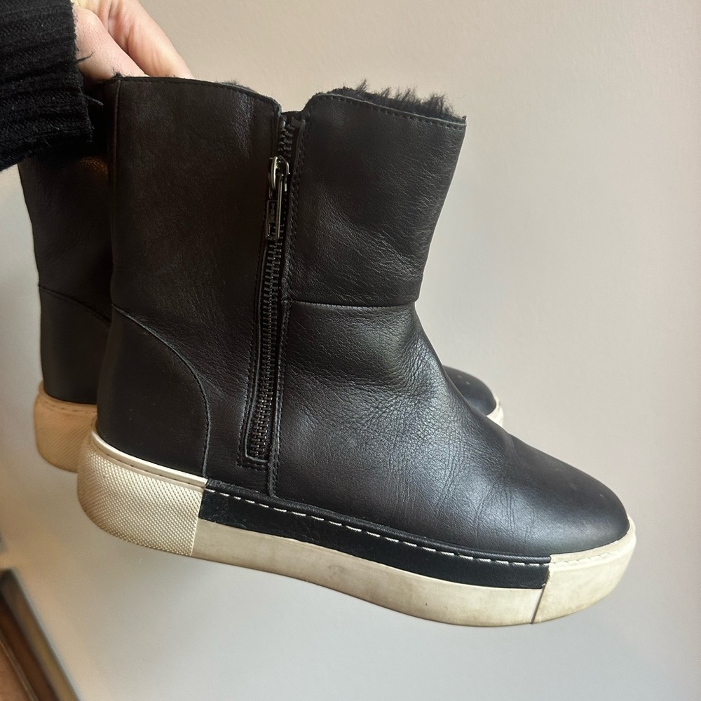 J/SLIDES Black Suede Ankle Boots
